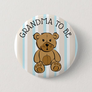 Bóton Redondo 5.08cm Bonito Urso de Teddy Castanho GRANDMA para ser Bot