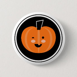 Bóton Redondo 5.08cm Boo! Botão Pinback de Abóbora Halloween
