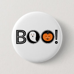 Bóton Redondo 5.08cm Boo! Botão Pinback do Halloween