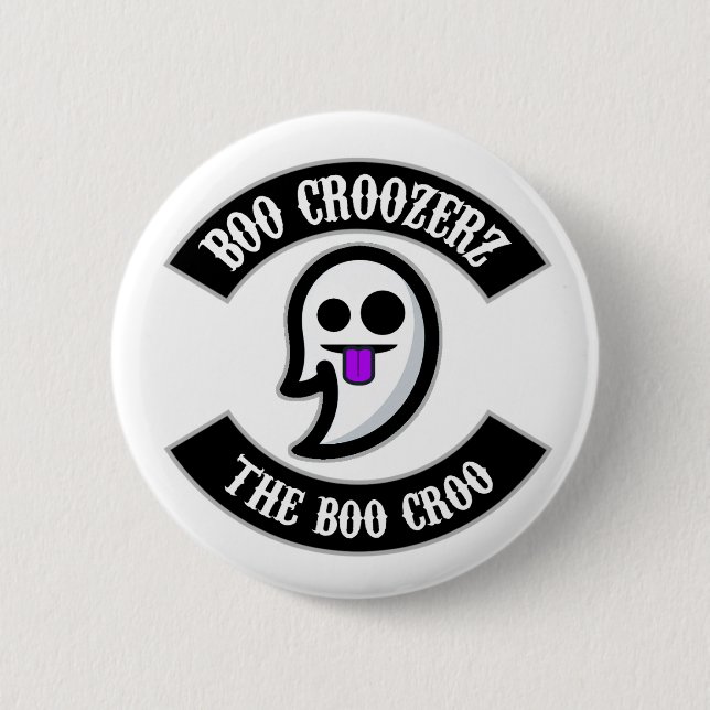 Bóton Redondo 5.08cm Boo Croozerz - Botão Boo Croo (Frente)