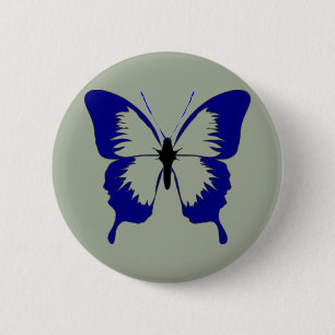 Bóton Redondo 5.08cm Borboleta azul