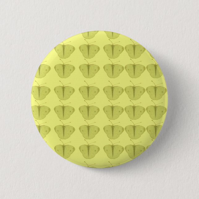 Bóton Redondo 5.08cm Borboleta em amarelo (Frente)