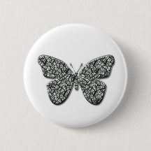 Borboleta Preta E Branca Elegante