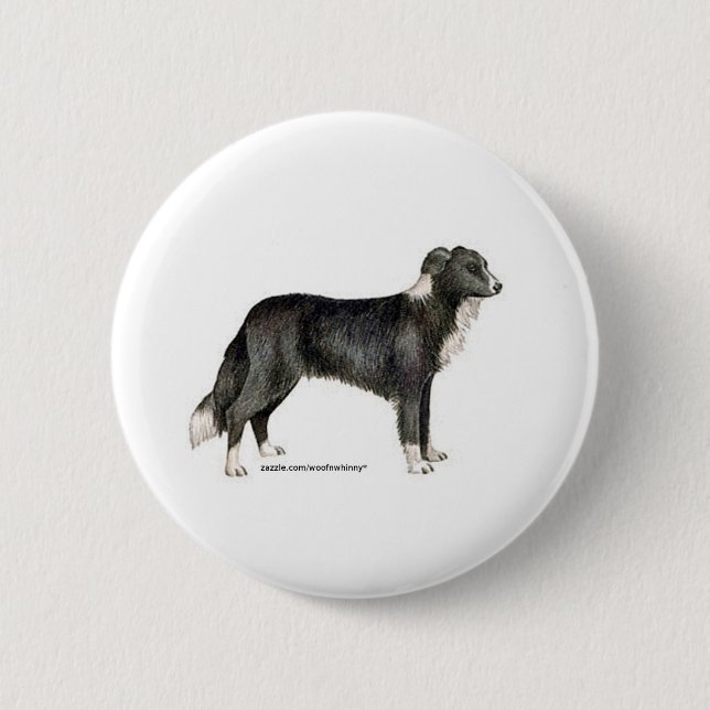 Bóton Redondo 5.08cm Border Collie (Frente)
