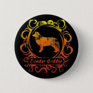 Bóton Redondo 5.08cm Border collie resistido elegante