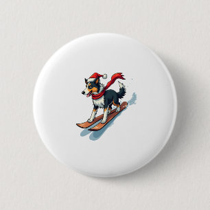 Bóton Redondo 5.08cm Border Collie Snowboarder