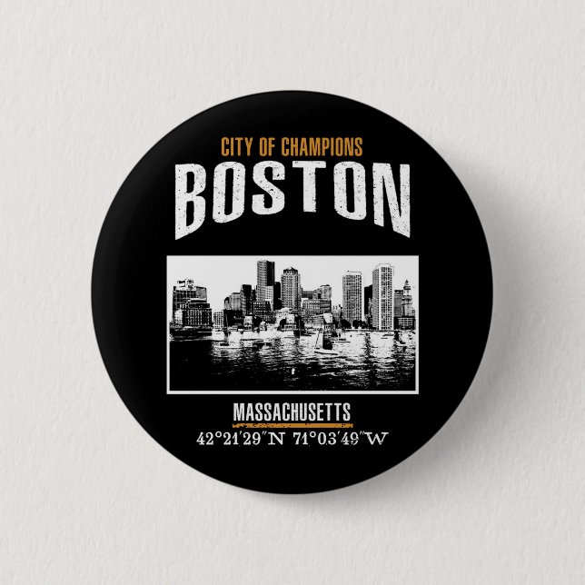 Bóton Redondo 5.08cm Boston (Frente)