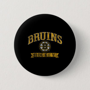 Bóton Redondo 5.08cm Boston Bruins Hóquei Vintage Dark Heather