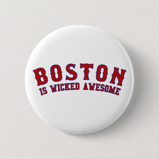 Bóton Redondo 5.08cm Boston é impressionante mau (Frente)