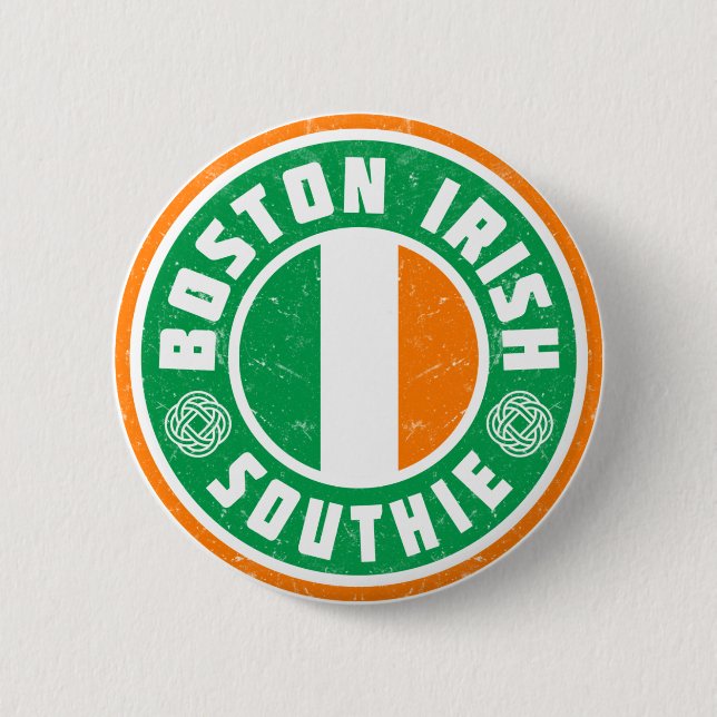 Bóton Redondo 5.08cm Boston Irish Southie (Frente)