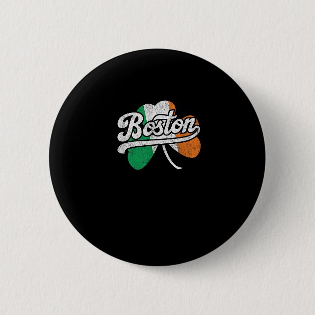 Bóton Redondo 5.08cm Boston Irish T-Shirt (Frente)