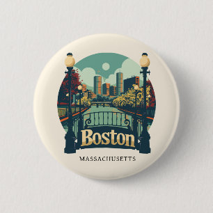 Bóton Redondo 5.08cm Boston Massachusetts