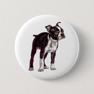 Bóton Redondo 5.08cm Boston Terrier