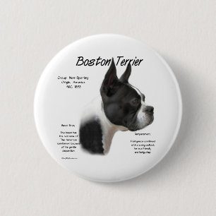 Bóton Redondo 5.08cm Boston Terrier encontra a respiração - botão