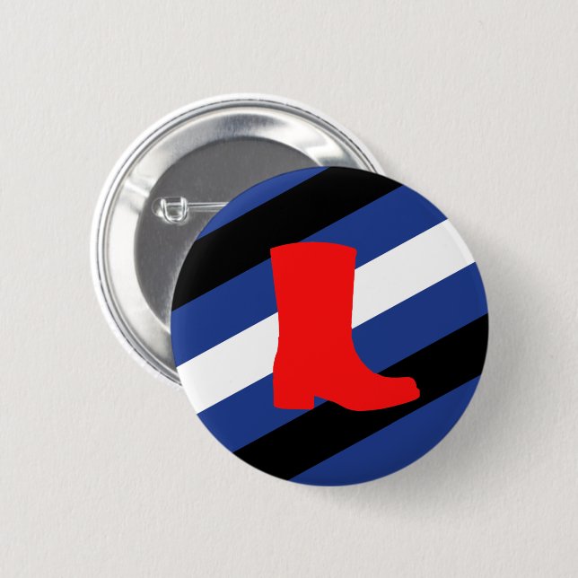 Bóton Redondo 5.08cm Bota Bandeira Orgulho (Frente & Verso)
