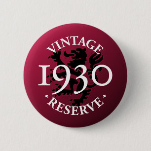 Bóton Redondo 5.08cm Botão 1930 de Pinback da reserva do vintage
