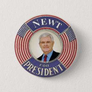 Bóton Redondo 5.08cm Botão 2012 de Newt Gingrich