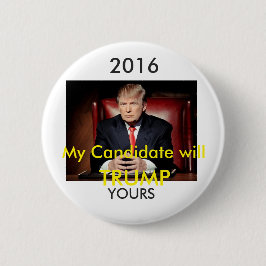 Bóton Redondo 5.08cm Botão 2016 de Donald Trump Pinback