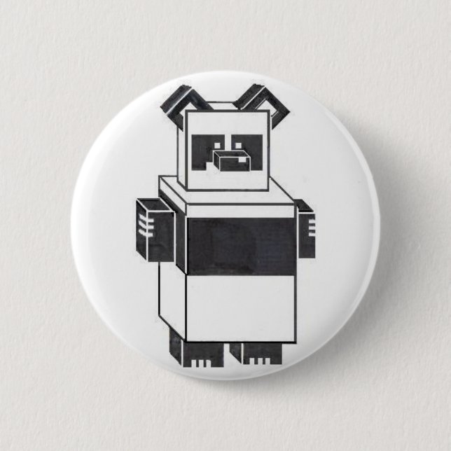 Bóton Redondo 5.08cm Botão 2,25" de Pandabot (Frente)