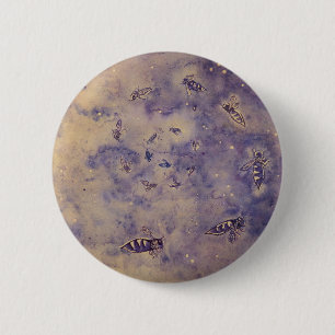 Bóton Redondo 5.08cm Botão Abelhas do Espaço