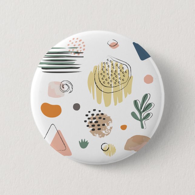 Bóton Redondo 5.08cm Botão Abstrack Urban Pattern (Frente)