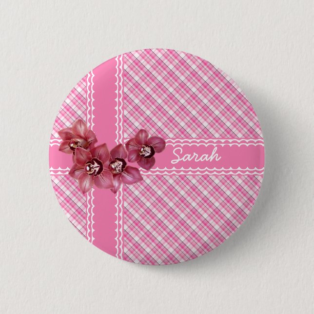 Bóton Redondo 5.08cm Botão Adicionar nome personalizado (Frente)