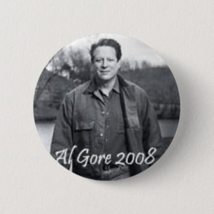 Bóton Redondo 5.08cm Botão Al Gore 2008