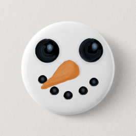 Bóton Redondo 5.08cm Botão alegre da cara do boneco de neve