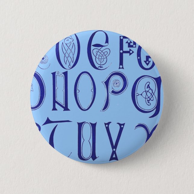 Bóton Redondo 5.08cm Botão Alfabeto (Frente)