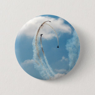 Bóton Redondo 5.08cm Botão alto do Pin da série 2 do céu azul da mos