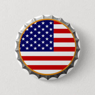 Bóton Redondo 5.08cm Botão americano do boné da cerveja