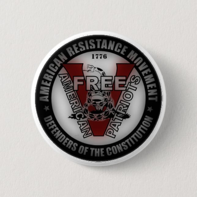Bóton Redondo 5.08cm Botão americano livre dos patriotas (Frente)