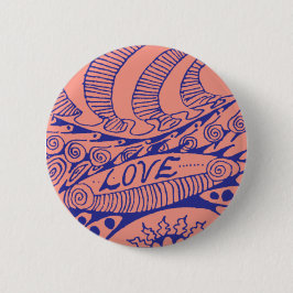 Bóton Redondo 5.08cm Botão Amor da Era Sessenta