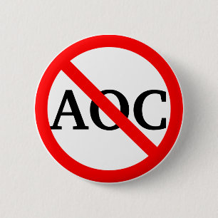 Bóton Redondo 5.08cm Botão Anti AOC Alexandria Ocasio Cortez