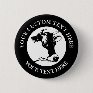 Bóton Redondo 5.08cm Botão Arredondar Clássico de Texto Personalizado