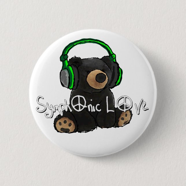 BÓTON REDONDO 5.08CM BOTÃO AUDIO DO URSO DO SL (Frente)