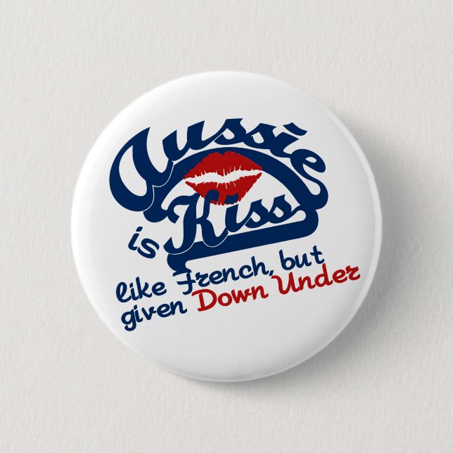 Bóton Redondo 5.08cm Botão Aussie Kiss (Frente)