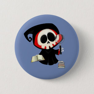 Bóton Redondo 5.08cm Botão azul do clube de leitura