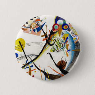Bóton Redondo 5.08cm Botão azul do segmento de Kandinsky