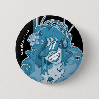 Bóton Redondo 5.08cm botão azul elétrico