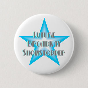 Bóton Redondo 5.08cm Botão (azul) futuro do Showstopper de Broadway