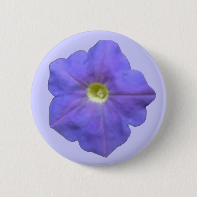 Bóton Redondo 5.08cm Botão Azul Petunia (Frente)
