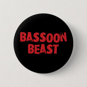 Bóton Redondo 5.08cm Botão Bassoon Beast