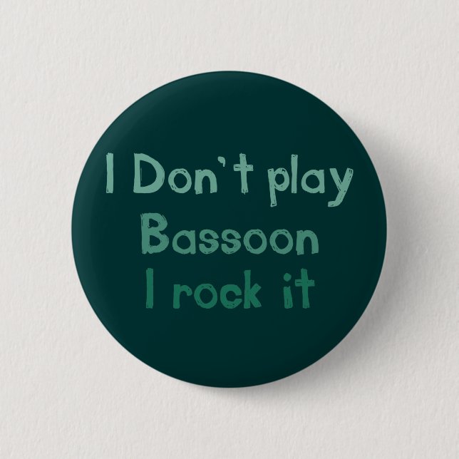 Bóton Redondo 5.08cm Botão Bassoon Rock It (Frente)