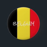 Bóton Redondo 5.08cm botão bélgica<br><div class="desc">Bandeira da Bélgica. A bandeira nacional da Bélgica (holandesa: Vlag van België, francesa: Drapeau de la Belgique, alemã: Flagge Belgiens) contém três bandas verticais iguais de preto (lado oposto), amarelo e vermelho. As cores foram tiradas das cores do Ducado de Brabant, e a design vertical pode ser baseada na bandeira...</div>