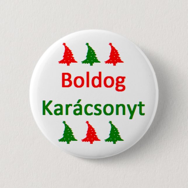 Bóton Redondo 5.08cm botão boldog karacsonyt (Frente)