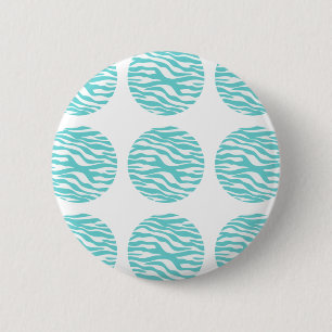 Bóton Redondo 5.08cm Botão Bolinhas de Impressão Zebra