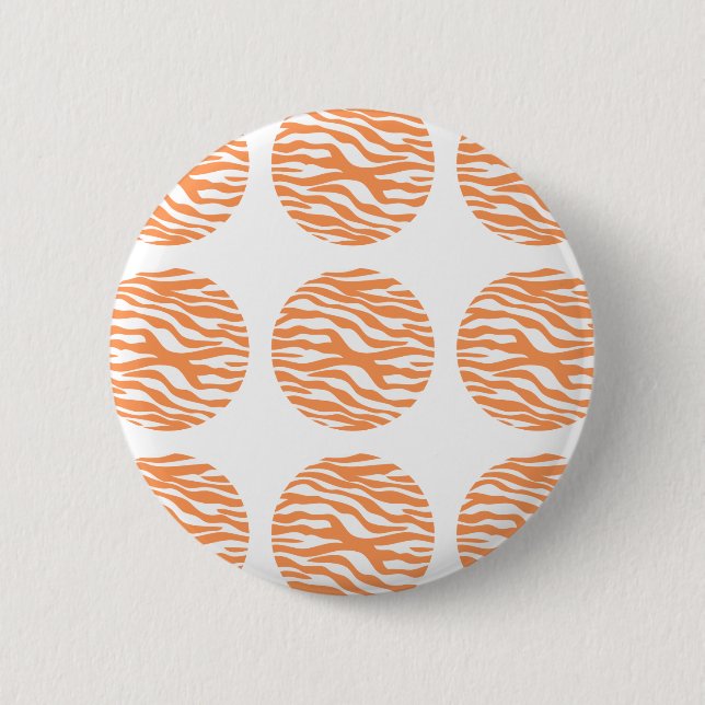 Bóton Redondo 5.08cm Botão Bolinhas de Impressão Zebra (Frente)