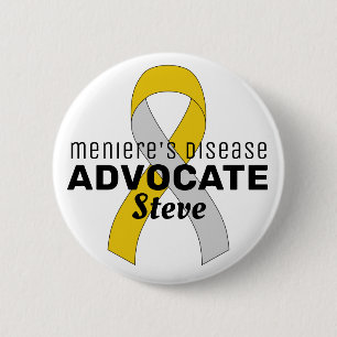 Bóton Redondo 5.08cm Botão Branco do Advogado da Doença de Meniere