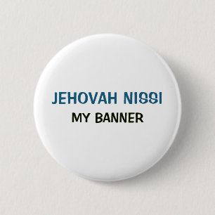 Bóton Redondo 5.08cm Botão Branco - Jeová Nissi Minha Bandeira 
